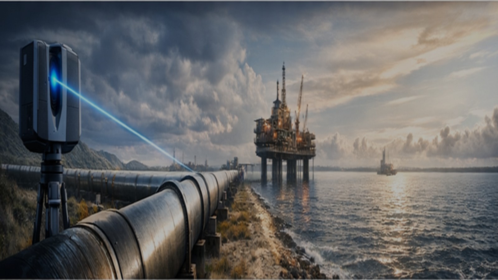 Darkened industrial background